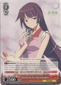 Farewell to the Past, Hitagi Senjyogahara - NISEMONOGATARI - Weiss Schwarz card