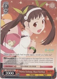 Promise Exchange, Mayoi Hachikuji - NISEMONOGATARI - Weiss Schwarz card