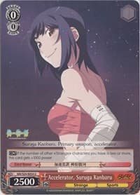 Accelerator, Suruga Kanbaru - NISEMONOGATARI - Weiss Schwarz card