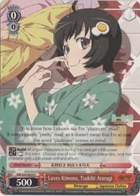 Loves Kimono, Tsukihi Araragi - NISEMONOGATARI - Weiss Schwarz card