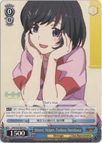 Sisters' Helper, Tsubasa Hanekawa - NISEMONOGATARI - Weiss Schwarz card