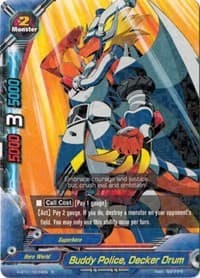 Buddy Police, Decker Drum - Neo Enforcer ver.E - Future Card BuddyFight card