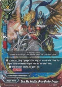 Blue Sky Knights, Drum Bunker Dragon - Great Clash!! Dragon VS Danger - Future Card BuddyFight card