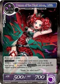 Demon of the Black Moon, Lilith - The Moonlit Savior - Force of Will card