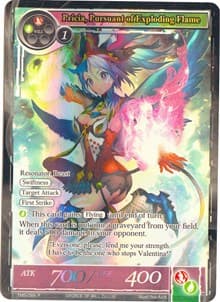 Pricia, Pursuant of Exploding Flame (Full Art) - The Moonlit Savior - Force of Will card