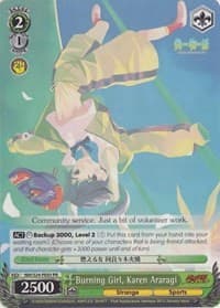 Burning Girl, Karen Araragi - NISEMONOGATARI - Weiss Schwarz card