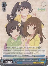 Tsukihi Araragi & Karen Araragi & Nadeko Sengoku - NISEMONOGATARI - Weiss Schwarz card