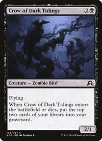Crow of Dark Tidings - Shadows over Innistrad - Magic: The Gathering card