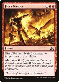 Fiery Temper - Shadows over Innistrad - Magic: The Gathering card