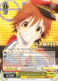 new generations, Mio (SR) - The iDOLM@STER Cinderella Girls - Weiss Schwarz card