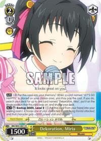 Dekoration, Miria - The iDOLM@STER Cinderella Girls - Weiss Schwarz card