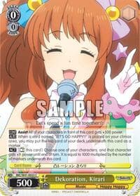 Dekoration, Kirari - The iDOLM@STER Cinderella Girls - Weiss Schwarz card