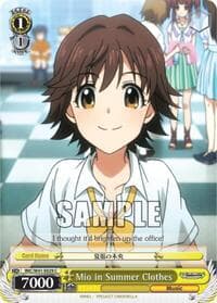 Mio in Summer Clothes - The iDOLM@STER Cinderella Girls - Weiss Schwarz card