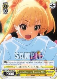 Matching Live T-shirts, Mika - The iDOLM@STER Cinderella Girls - Weiss Schwarz card