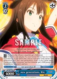 new generations, Rin - The iDOLM@STER Cinderella Girls - Weiss Schwarz card