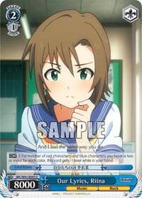 Our Lyrics, Riina - The iDOLM@STER Cinderella Girls - Weiss Schwarz card