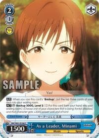 As a Leader, Minami - The iDOLM@STER Cinderella Girls - Weiss Schwarz card