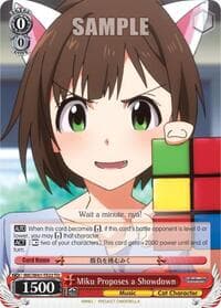 Miku Proposes a Showdown - The iDOLM@STER Cinderella Girls - Weiss Schwarz card