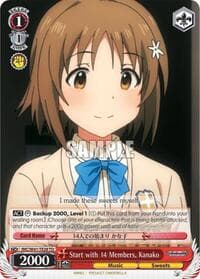 Start with 14 Members, Kanako - The iDOLM@STER Cinderella Girls - Weiss Schwarz card