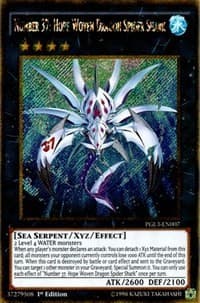Number 37: Hope Woven Dragon Spider Shark - Premium Gold: Infinite Gold - YuGiOh card