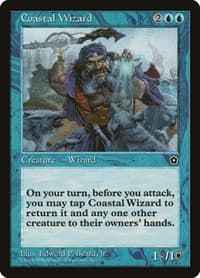 Coastal Wizard - Portal Second Age - Magic: The Gathering card