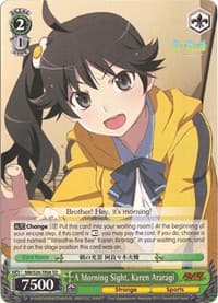 A Morning Sight, Karen Araragi (TD) - NISEMONOGATARI - Weiss Schwarz card