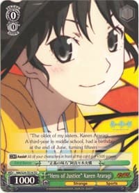 "Hero of Justice" Karen Araragi - NISEMONOGATARI - Weiss Schwarz card
