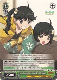 Noisy Morning, Karen Araragi & Tsukihi Araragi - NISEMONOGATARI - Weiss Schwarz card