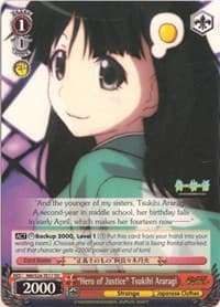 "Hero of Justice" Tsukihi Araragi - NISEMONOGATARI - Weiss Schwarz card