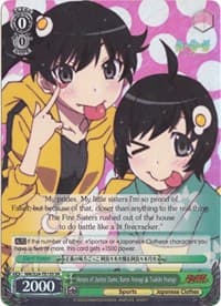 Heroes of Justice Game, Karen Araragi & Tsukihi Araragi (SR) - NISEMONOGATARI - Weiss Schwarz card