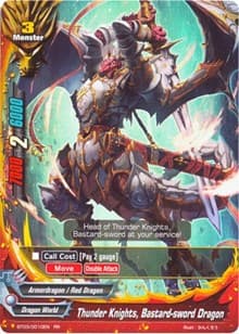 Thunder Knights, Bastard-sword Dragon - Drum's Adventures - Future Card BuddyFight card