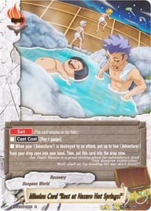 Mission Card "Rest at Nazaro Hot Springs!" - Drum's Adventures - Future Card BuddyFight card
