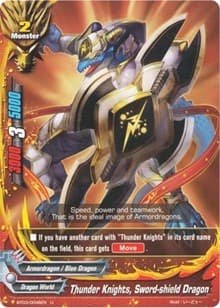 Thunder Knights, Sword-shield Dragon - Drum's Adventures - Future Card BuddyFight card