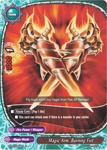 Magic Arm, Burning Fist - Drum's Adventures - Future Card BuddyFight card
