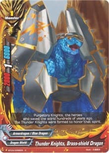 Thunder Knights, Brass-shield Dragon - Drum's Adventures - Future Card BuddyFight card