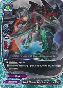 Black Demon Swordsman, Jace Aldis - Cyber Ninja Squad - Future Card BuddyFight card