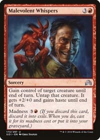 Malevolent Whispers - Shadows over Innistrad - Magic: The Gathering card