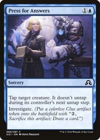 Press for Answers - Shadows over Innistrad - Magic: The Gathering card