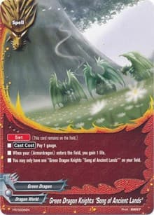 Green Dragon Knights "Song of Ancient Lands" - Promo Cards - Future Card BuddyFight card