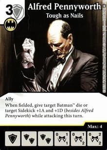 Alfred Pennyworth - Tough as Nails - World's Finest - Dice Masters card