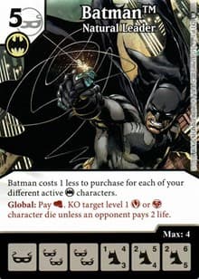 Batman - Natural Leader - World's Finest - Dice Masters card