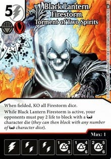 Black Lantern Firestorm - Torment of Two Spirits - World's Finest - Dice Masters card