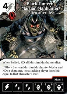 Black Lantern Martian Manhunter - Alien Afterlife - World's Finest - Dice Masters card