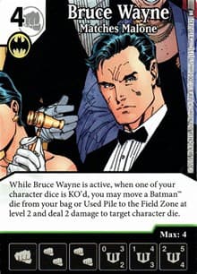 Bruce Wayne - Matches Malone - World's Finest - Dice Masters card