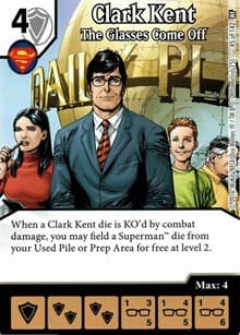 Clark Kent - The Glasses Come Off - World's Finest - Dice Masters card