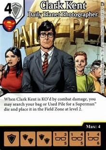 Clark Kent - Daily Planet Photographer - World's Finest - Dice Masters card