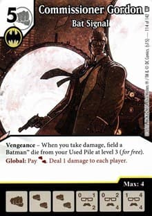 Commissioner Gordon - Bat Signal - World's Finest - Dice Masters card
