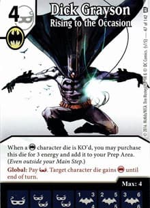 Dick Grayson - Rising to the Occasion - World's Finest - Dice Masters card