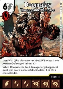 Doomsday - Unstoppable Rampage - World's Finest - Dice Masters card