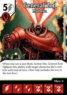 General Zod - Madman - World's Finest - Dice Masters card